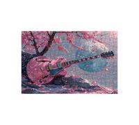 Guitar Jigsaw Puzzles for Adults 1500, Wooden 1500 Piece Jigsaw Puzzles for Adults Cherry Blossoms, Puzzle Games for The Whole Family Together, Puzzle for Wall Art Home Decor 36 x 24 Inches LZPT-03321