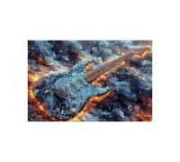 Guitar Jigsaw Puzzles for Adults 3000, Wooden 3000 Piece Jigsaw Puzzles for Adults Flame, Educational Puzzle Games for The Whole Family Together, Puzzle for Wall Art Home Decor 48 x 32 inch LZPT-03079