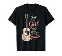 Guitar Just A Girl Who Loves Guitar Cute Guitarist Gift T-Shirt