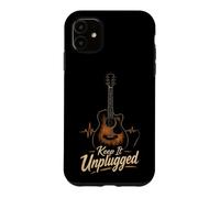 Guitar Keep It Unplugged Acoustic Guitarist Funny Gift Case for iPhone 11