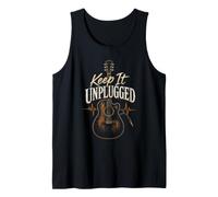 Guitar Keep It Unplugged Acoustic Guitarist Funny Gift Tank Top
