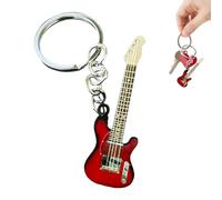 Guitar Keychain - 5CM Stainless Steel Guitar Pendant, Mini Instrument Keychain, Polished Metal Backpack Charm | Music Lover Gift Decoration For Guitarists,