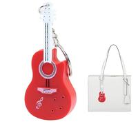 Guitar Keychain Playable With Music - Creative Guitar Charm Keyring With Sound And LED Light | Worlds Smallest Guitar Musical Keychain Guitar Keychain For Men