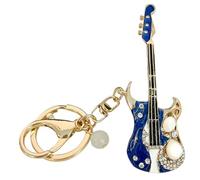 Guitar Keyring Metal Keychain with Creative Design for Backpack and Bag Decoration Stylish Key Pendant for Boys and Music Lovers