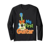 Guitar Kids My First Guitar Cute Beginner Guitarist Gift Long Sleeve T-Shirt