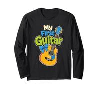 Guitar Kids My First Guitar Cute Beginner Guitarist Gift Long Sleeve T-Shirt
