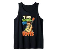 Guitar Kids Tiny Hands Big Riffs Young Guitarist Gift Tank Top