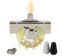 Guitar Kill Switch, 3 Way Switch Guitar, 3 Way Replacement with Knobs (White, Black, Cream)