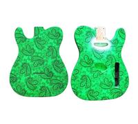 Guitar Kit Body 2 Pieces Alder With F Hole Semi Hollow For TL Electric Guitar Body(Green)
