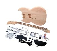 Guitar Kit Body 39 Inches DIY Left Handed Electric Guitar Kit With Mahogany Body And Neck Fingerboard 22 Frets Chrome Hardware