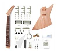 Guitar Kit Body Guitar DIY Kit 22 Fret Banana Head Dot Inlaid Neck With Accessories