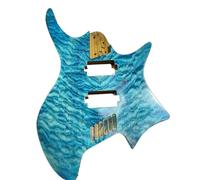 Guitar Kit Body Headless Electric Guitar Semi Finished Carbonized Ash Wood Body With Water Ripple Surface