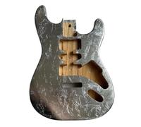 Guitar Kit Body Paulownia Gold Silver Foil Sealed With Paint Electric Guitar Body DIY Replacement(Silver)