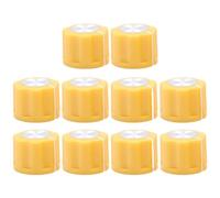 Guitar Knobs 15pcs Audio Knob 16X12mm 1/4'' Brass Insert ABS Plastic Pointer Fluted Mirror Cap For Guitar AMP Effect Pedal Stomp Box DIY(Yellow)