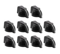 Guitar Knobs 15PCS Chicken Head Set Pointer Knobs For Guitar BASS AMP Effect Pedal Stomp Box Radio Cabinet Speaker 1/4" 6.4mm Brass Hole(Black)