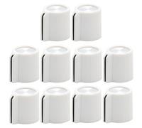 Guitar Knobs 20pcs 14x16mm ABS Plastic Set Pointer Knob Mirror Cap Button ON For Guitar AMP Effect Pedal Stomp Box Overdrive 1/4 Brass Shaft(White)