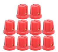 Guitar Knobs 20pcs 15x15.5mm ABS Plastic Pointer Knob Button Cap For Guitar AMP Effect Pedal Stomp Box DJ Mixer Overdrive Radio Speaker(Red)