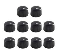 Guitar Knobs 20pcs 21x12mm ABS Plastic Set Pointer Knob Button Cap For Guitar AMP Effect Pedal Stomp Box Overdrive DJ Mixer Volume Control(Black)