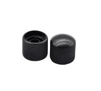 Guitar Knobs 24pcs Black Dome Metal Guitar Control Knobs for Electric Bass
