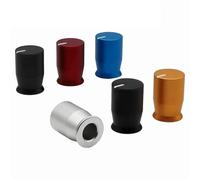 Guitar Knobs 5PCS 11.5×17MM Aluminum Alloy Knob Cap Potentiometer Electric Guitar Adjustment Circular Hole 6MM Screw Fixation(Black)