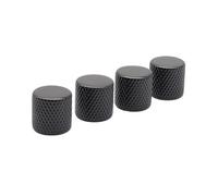 Guitar Knobs 8pcs Guitar Knobs Metal Flat Top Tone Volume Tone Pot 6mm Control(Black)