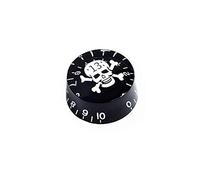 Guitar Knobs Skull Head Electric Guitar Knob Tone Volume Control for Gibson Les Paul Guitar Replacement for Guitar or Bass (Color : White Skull Black)