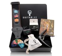 Guitar Lab Guitar Accessories Kit - Fathers Day Gift, Guitar Gifts for Men, Includes Guitar Strap, Capo, Tuner & Picks - Acoustic, Bass, Electric, Ukelele - Gift Set for Guitarists, Premium Metal Tin