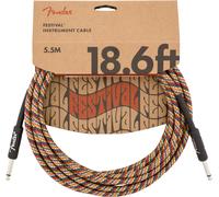 Guitar Lead Fender Festival 18.6ft Str Jack - Jack Instrument Cable - Rainbow