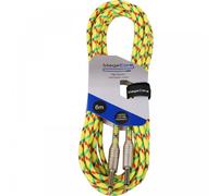 Guitar Lead Quality 6m Braided 6.35mm 1/4" Jack to Jack Industrument Audio Base