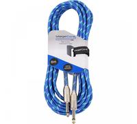 Guitar Lead Quality 6m Braided 6.35mm 1/4" Jack to Jack Industrument Audio Base