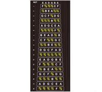 Guitar Learning Aids Fretboard Stickers Note Chart for Finger Placement Practice for premium Vinyl Black