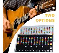 Guitar Learning Tool For Beginner Learners Practice Fit 6 String Fretboard Sticker Color Coded Note Decals Guitar Fretboard Stickers