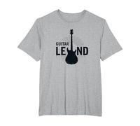 Guitar Legend Rock Star Musician Men Electric Instrument T-Shirt, Men's Big and Tall, Heather Grey, 4X Tall