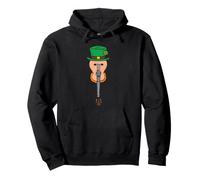 Guitar Leprechaun Hat St Patricks Day Shamrock Musician Pullover Hoodie