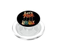 Guitar Let's Rock Retro Guitarist Player Music Gift PopSockets PopGrip for MagSafe