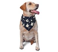 Guitar Lightning White Print Dog Bandana for Small Medium Large Dogs, Adjustable Cute Cat Dogs Kerchief Triangle Bibs Scarf Handkerchief Accessories