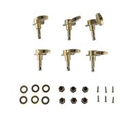 Guitar Lock String Tuners,6PCS Tuning Keys Tuner Machine Heads Knobs 6 Right Big Bronze Square Knobs Enclosed Locking Tuners