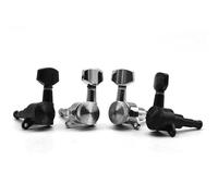 Guitar locking tuners 6pcs Auto Locked Locking String Guitar Tuning Pegs keys Tuners Machine Heads for Electric Acoustic Black Chrome(2 Right 4 Left)