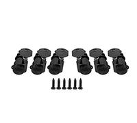 Guitar Locking Tuners Premium Alloy Lock String Sealed Tuning Key Pegs Machine Heads for Acoustic Electric Guitars Black 6 Pack (Three left and three right six sets)