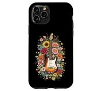 Guitar Love Floral Botanical Cottagecore Flowers Guitarist Case for iPhone 11 Pro