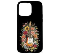 Guitar Love Floral Botanical Cottagecore Flowers Guitarist Case for iPhone 15 Pro Max