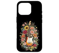 Guitar Love Floral Botanical Cottagecore Flowers Guitarist Case for iPhone 16 Pro
