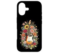 Guitar Love Floral Botanical Cottagecore Flowers Guitarist Case for iPhone 17