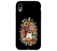 Guitar Love Floral Botanical Cottagecore Flowers Guitarist Case for iPhone XR