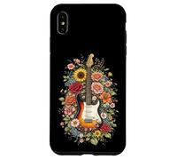 Guitar Love Floral Botanical Cottagecore Flowers Guitarist Case for iPhone XS Max