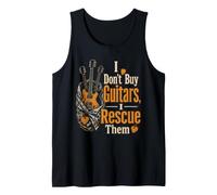 Guitar Lover I Don't Buy Guitars I Rescue Them Funny Gift Tank Top
