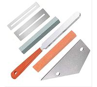Guitar Luthier Tool Kit, Guitar Fret Crowning File 3 in 1 Guitar String Winder Cutter Fret Rocker Fingerboard Guard Grinding Stone