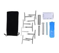 Guitar Luthier Tool Set, Professional Radius Gauges with 32 Blade Feeler Gauge, String Action Ruler, Fretboard Protector and Grinding Stone Kit for Guitar and Bass Maintenance