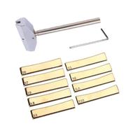 Guitar Luthiers Repair Tool Fret Press Caul Fingerboard Pressing Tools With 9 Radius Inserts Brass For Guitar (Color : Silver)