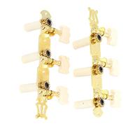Guitar Machine Heads Set, 3+3 AcrylicClassical Guitar String Tuning Peg Tuners Machine Heads Gold